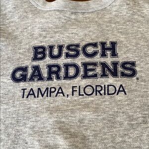 Bush Gardens Tampa, Florida sweat shirt tag missing size M pit to pit 19 1/2”